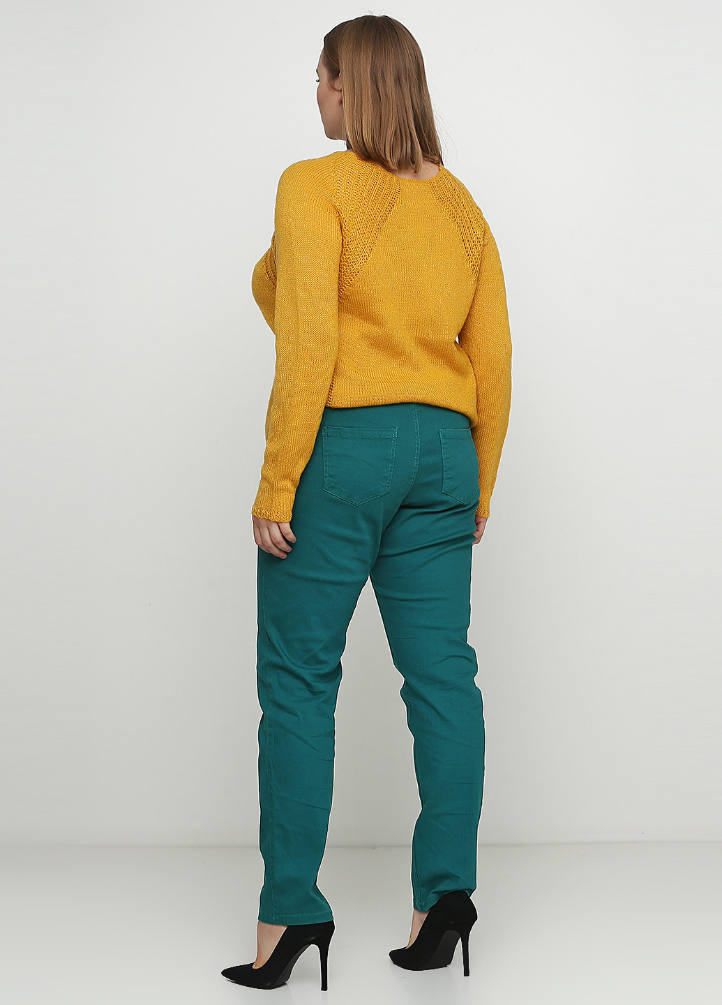Джеггінси Colours однотонні зелені джинсові