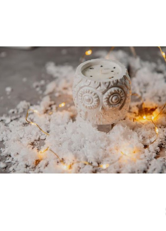 Новорічна ЕКО свічка ручної роботи "Совушка". . 8-9 годин горіння. Колекція "Святкові" BeautlyMaysternya (256244919)