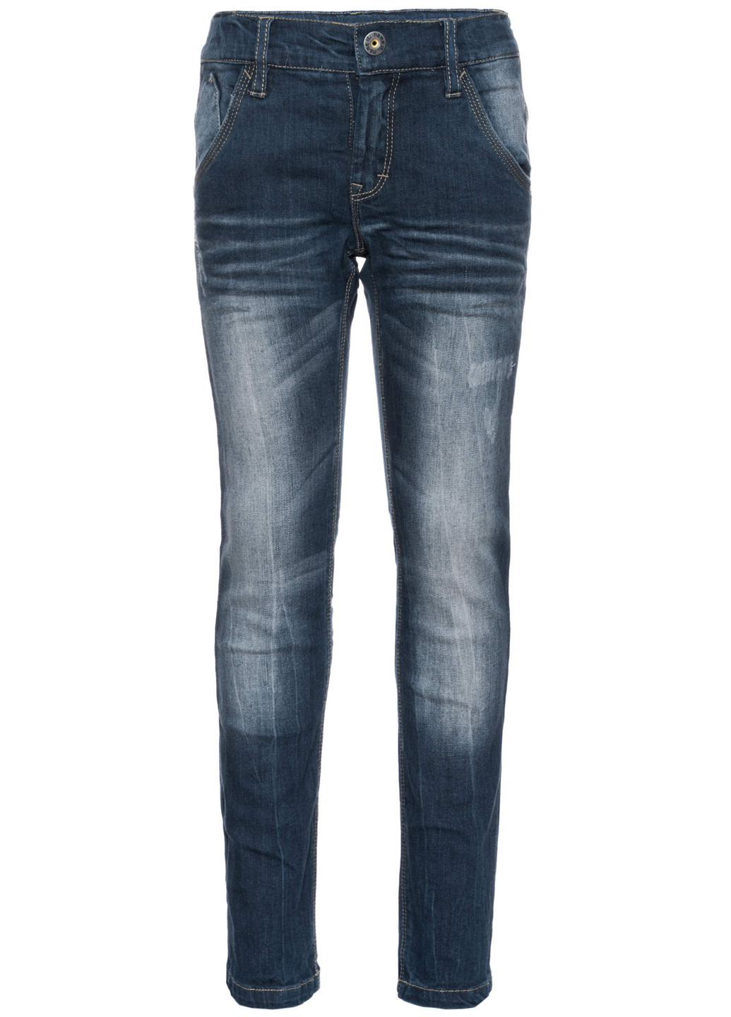 Серо-синие демисезонные скинни джинсы Name it