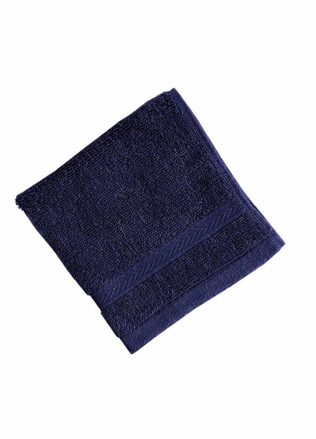 Полотенце (2 шт.), 68х39 см, 33х33 см Tommy Hilfiger однотонный синий