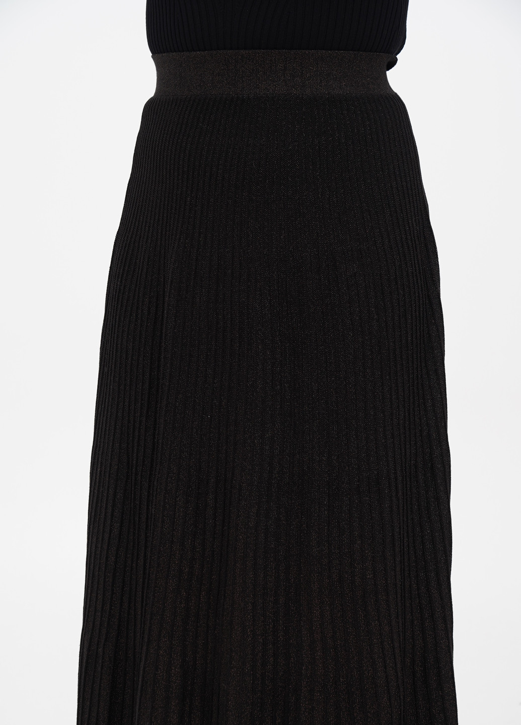 Черная кэжуал однотонная юбка S.Oliver плиссе