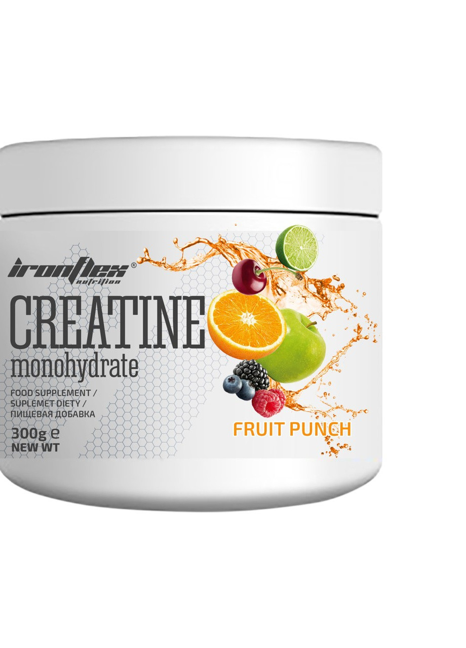 Креатин моногідрат IronFlex Nutrition Creatine Monohydrate 300 g (Fruit Punch) Iron Flex (254371770)