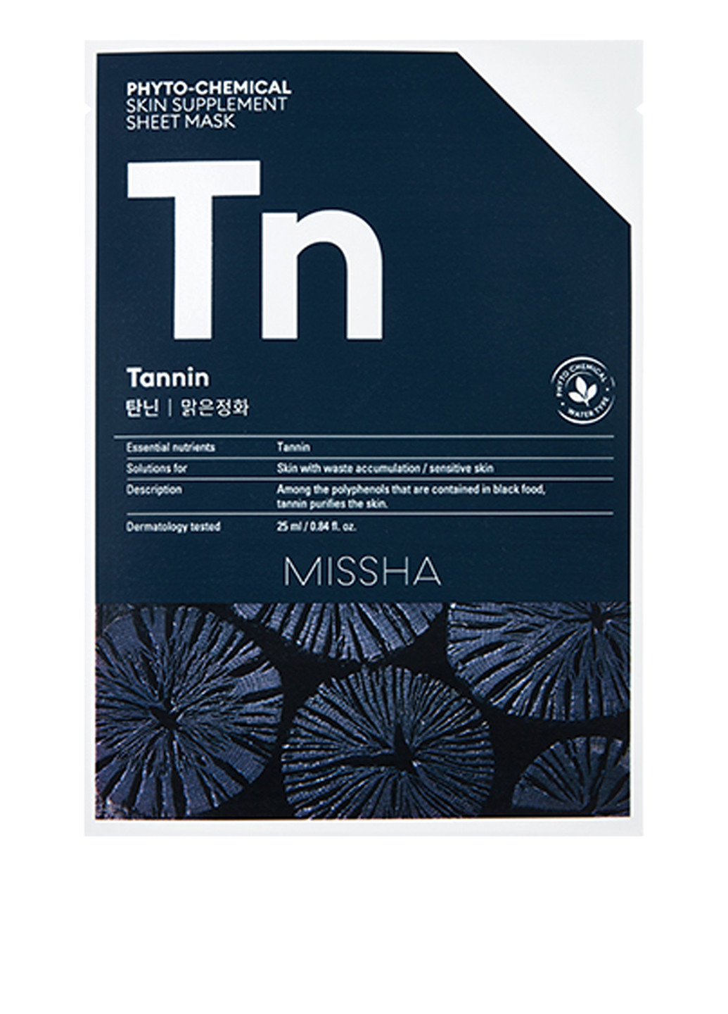 Маска для лица Phytochemical Skin Supplement Sheet Tannin/Purifying, 25 мл MISSHA бесцветная