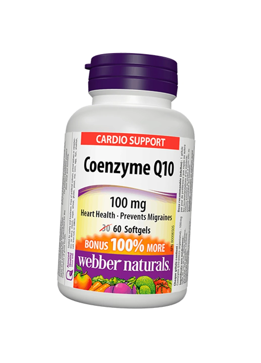 Коэнзим Q10 Coenzyme Q10 100 mg 60 капсул Webber Naturals (255410475)
