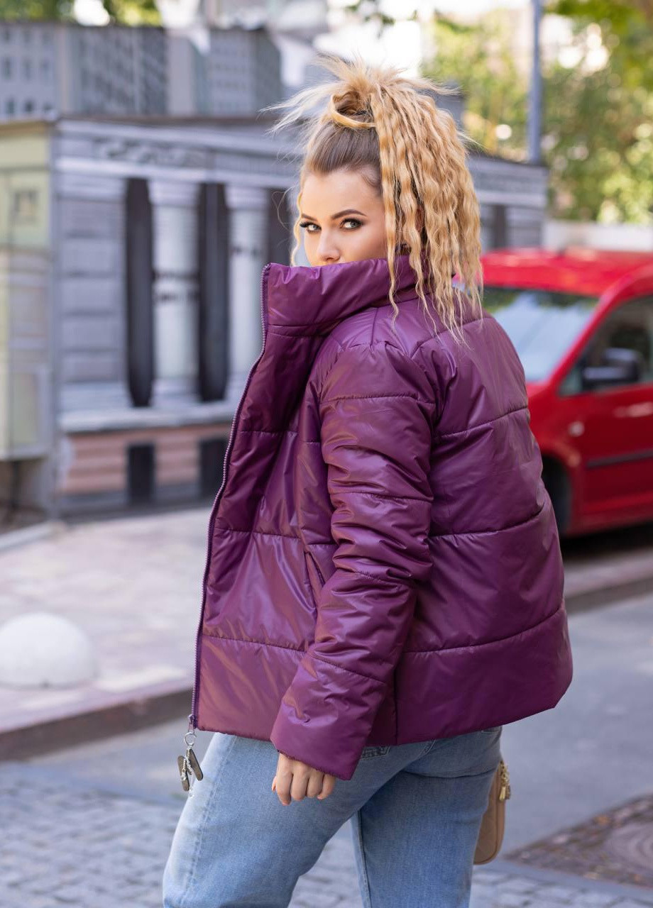 Темно-бордова женская теплая куртка бордового цвета 52/54 377293 New Trend