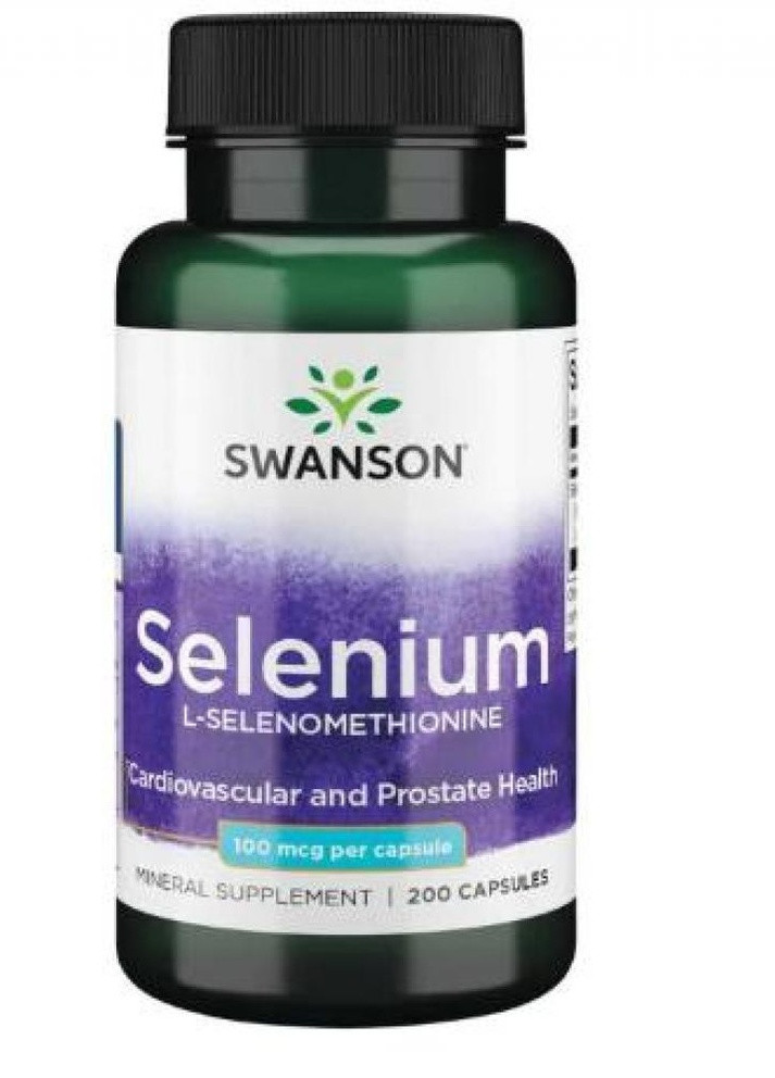 Селен для иммунитета Selenium 100mcg 200 caps Swanson (232599831)