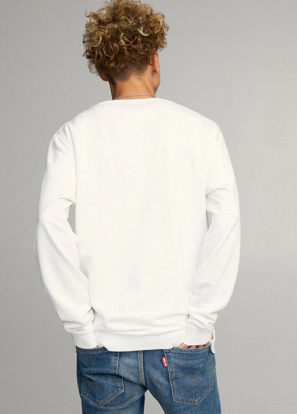 Білий світшот чоловічий oversize /no flis/ YAPPI малюнок (251791248)