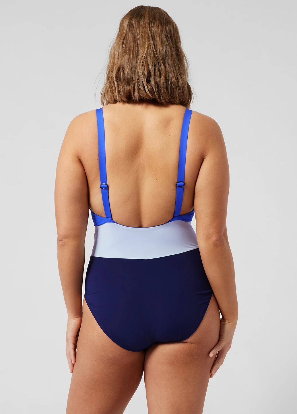 Синий летний купальник слитный Athleta