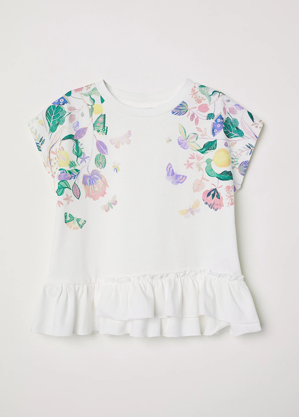 Белая летняя футболка H&M