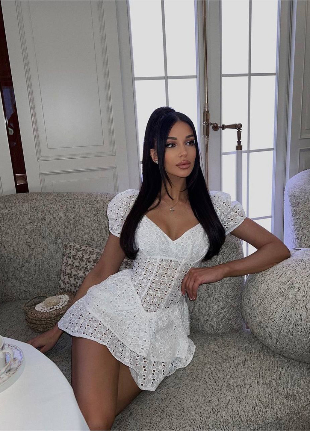 Білий кежуал сукня-комбінезон кльош No Brand однотонна