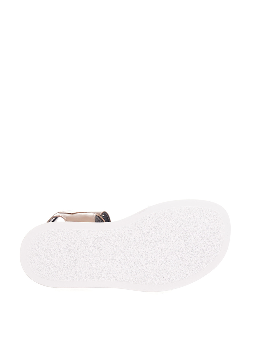 Кофейные босоножки Bizoni на липучке с белой подошвой