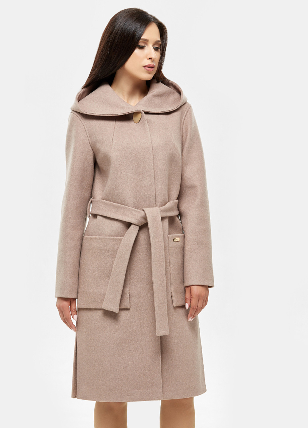 Бежевое демисезонное Пальто Aosini Danna