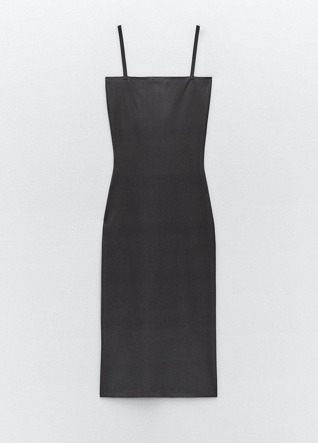 Черное кэжуал платье футляр, платье-майка Zara однотонное