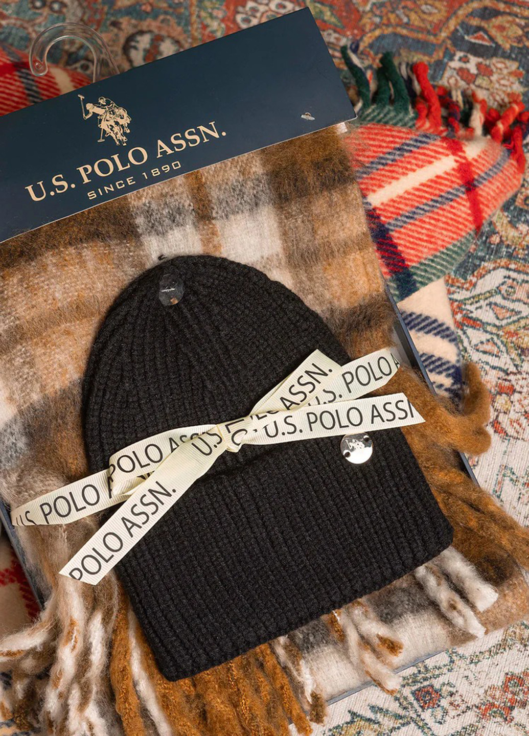 Комплект головних уборів (шапка, шарф) U.S. Polo Assn. (288451680)