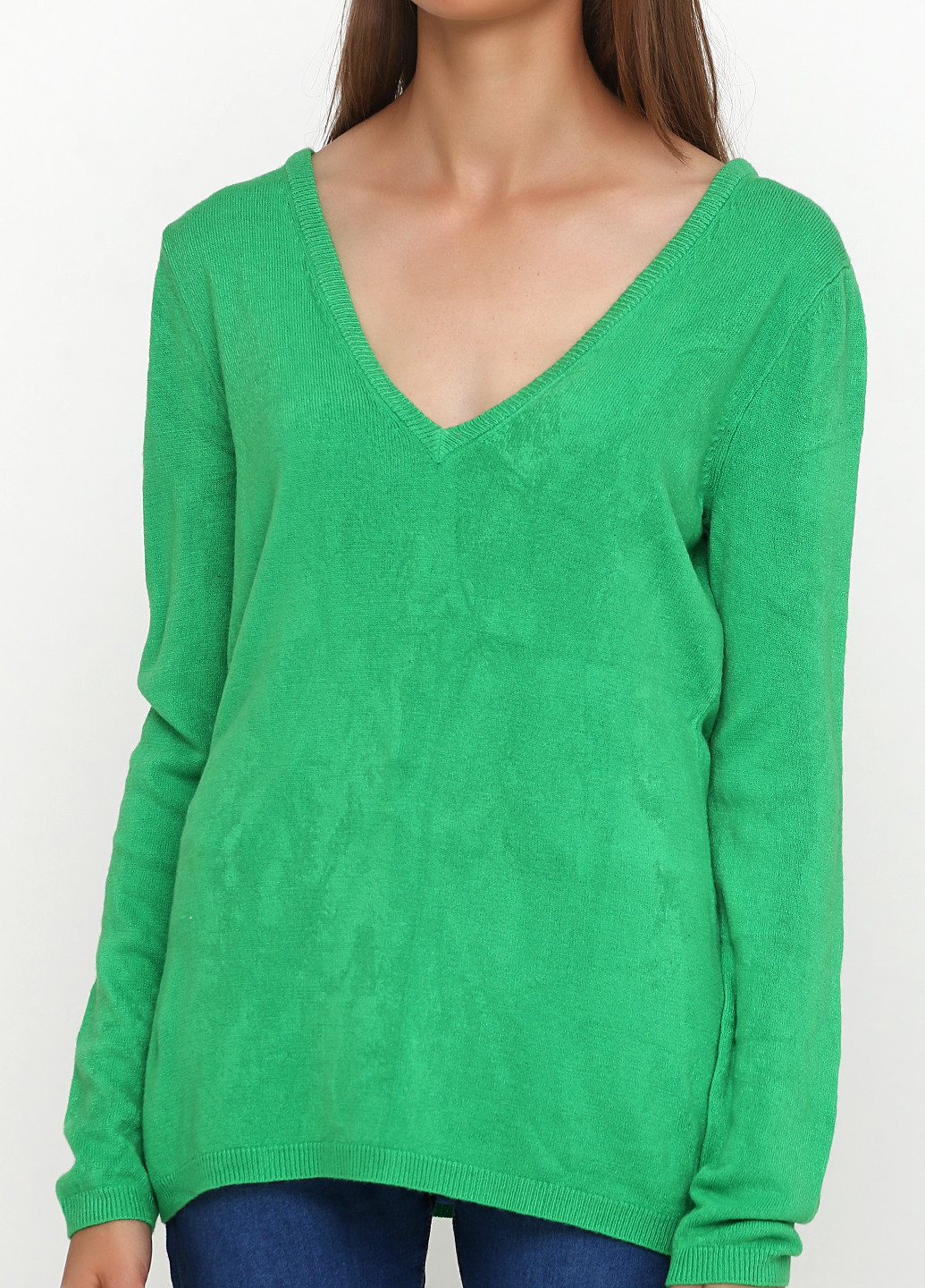 Зеленый демисезонный пуловер пуловер CHD