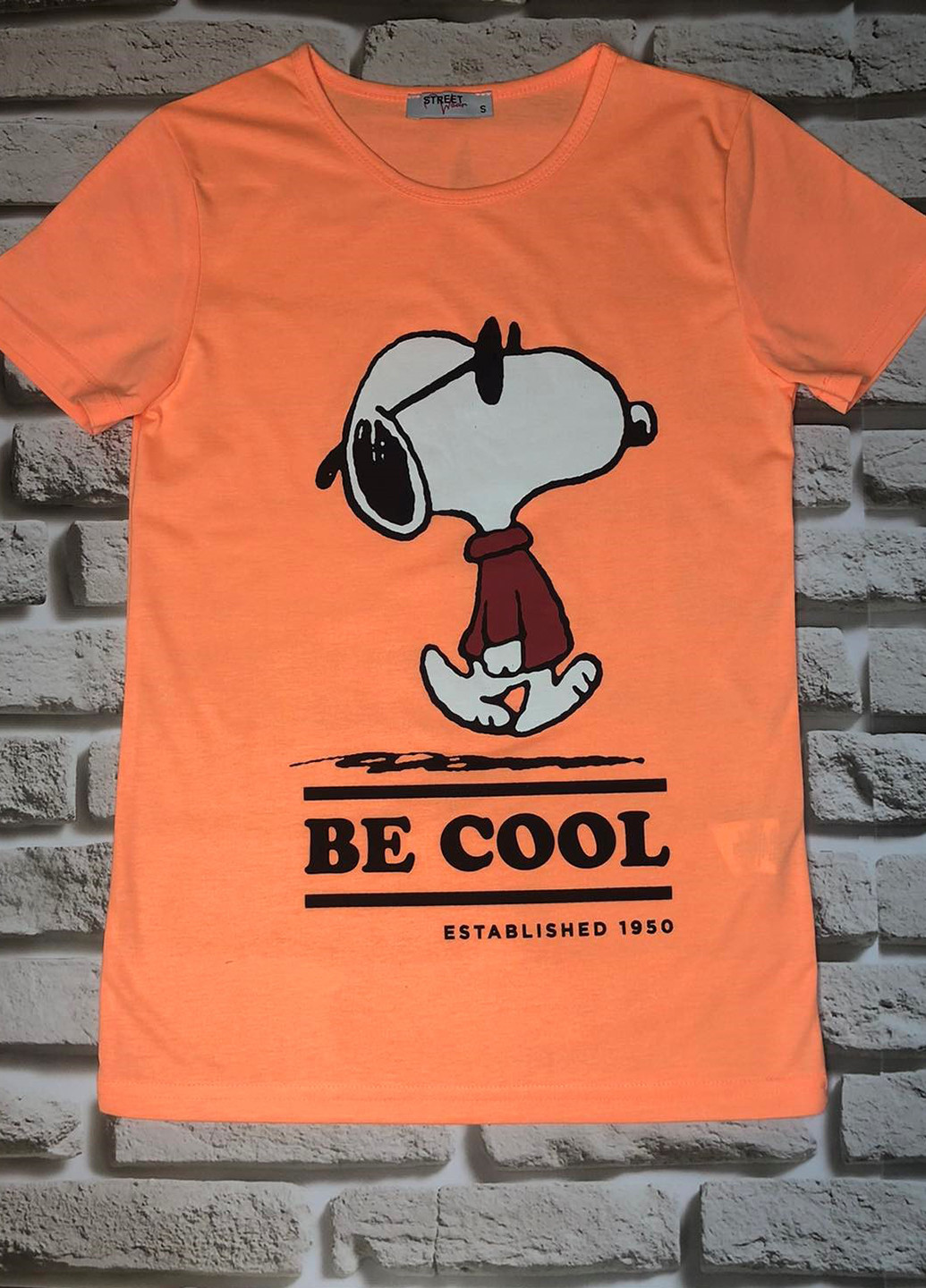 Оранжевая летняя футболка Street Wear