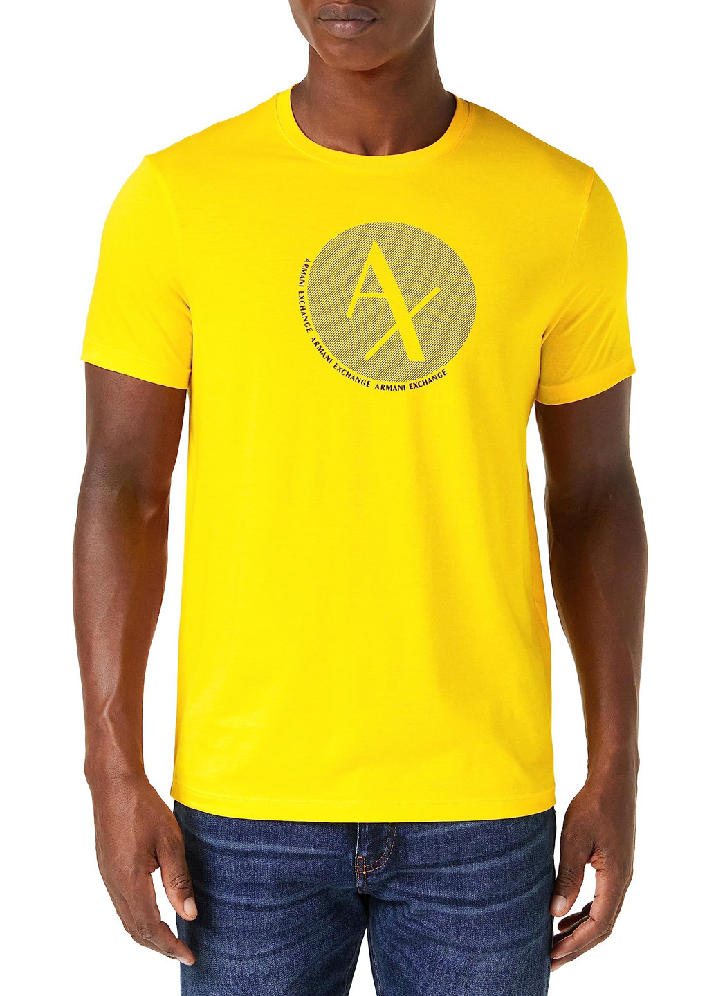 Желтая футболка Armani Exchange