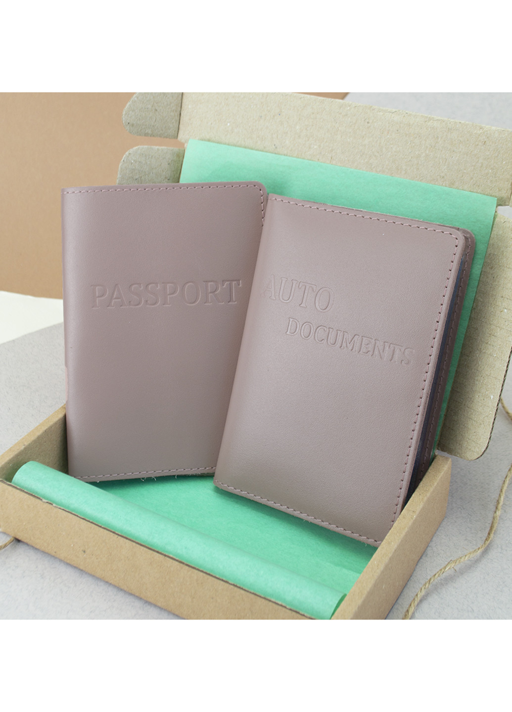 Подарочный набор №22: обложка на паспорт + обложка на права (нюдовый) HandyCover (250603780)