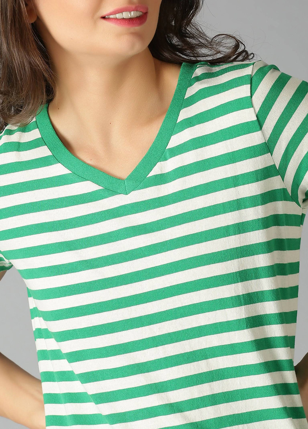 Зелена літня футболка Selected Femme