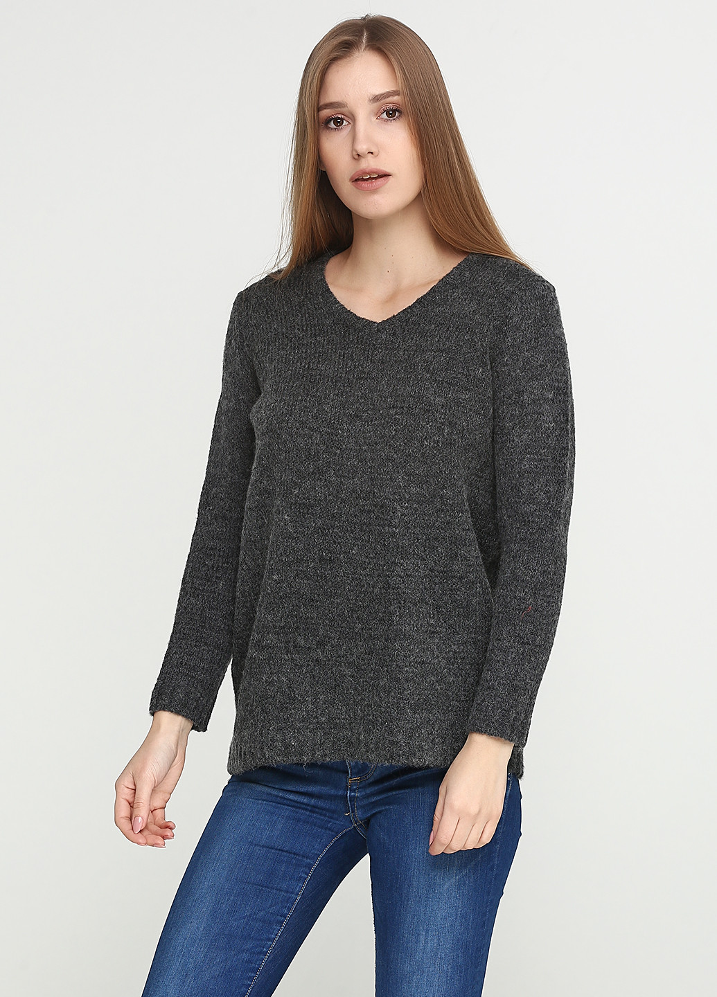 Серый демисезонный пуловер пуловер Long Island