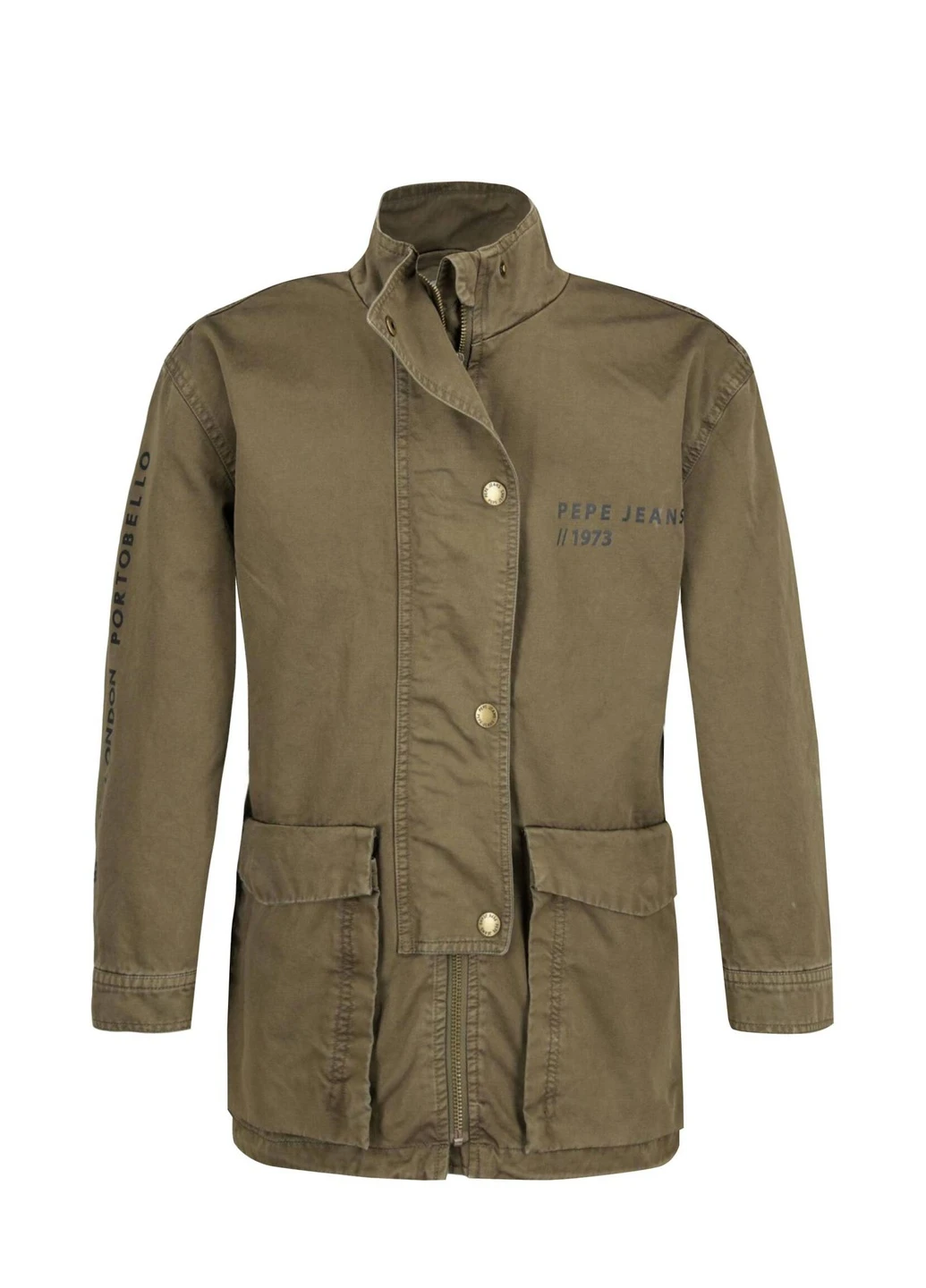 Оливковая (хаки) демисезонная куртка Pepe Jeans