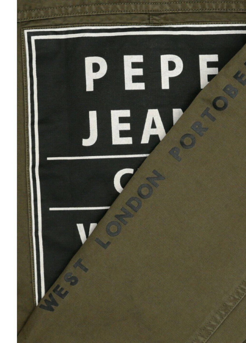 Оливковая (хаки) демисезонная куртка Pepe Jeans