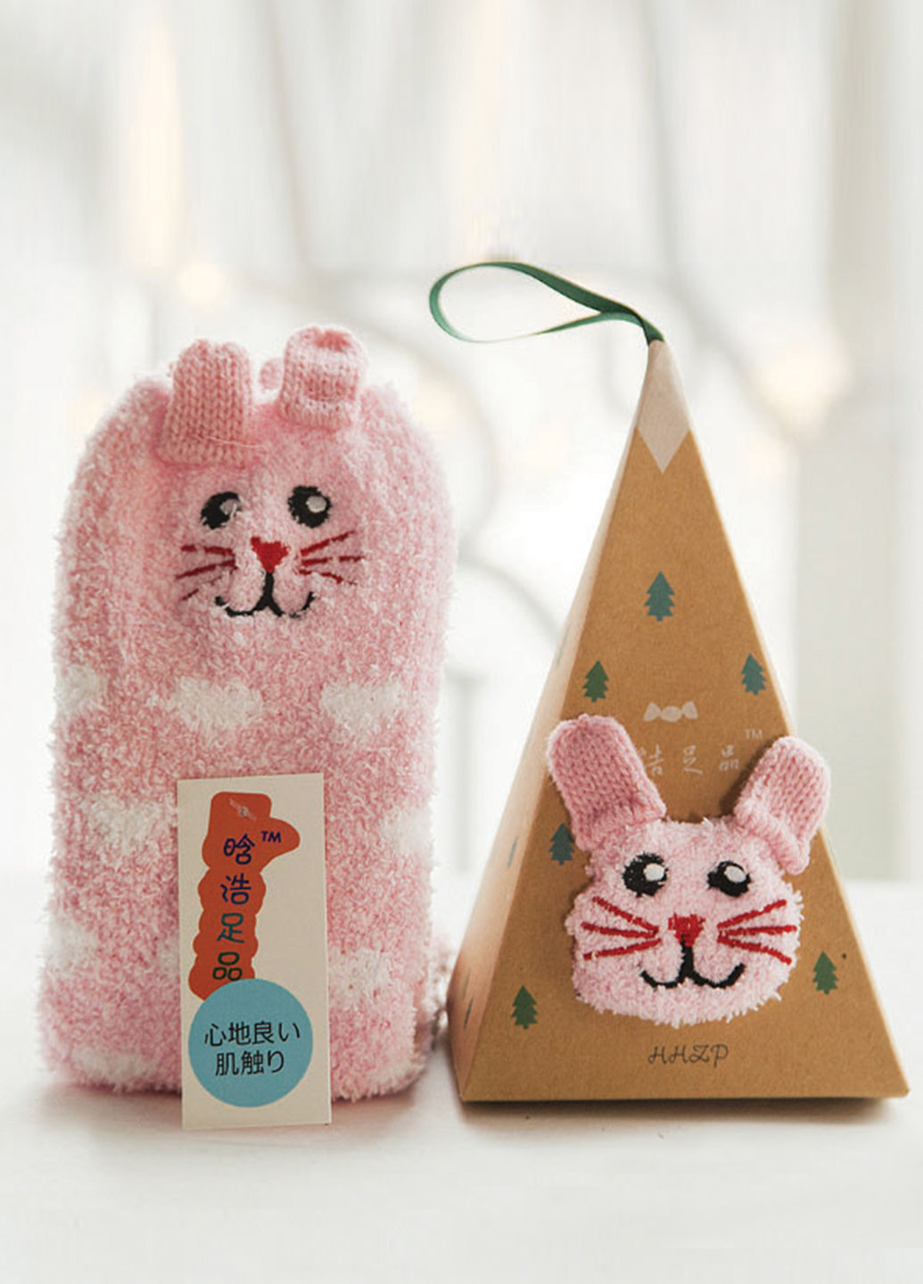 Носки MavkaSocks Пушистые Розовый котейка 1 пара Happy Socks (252297783)