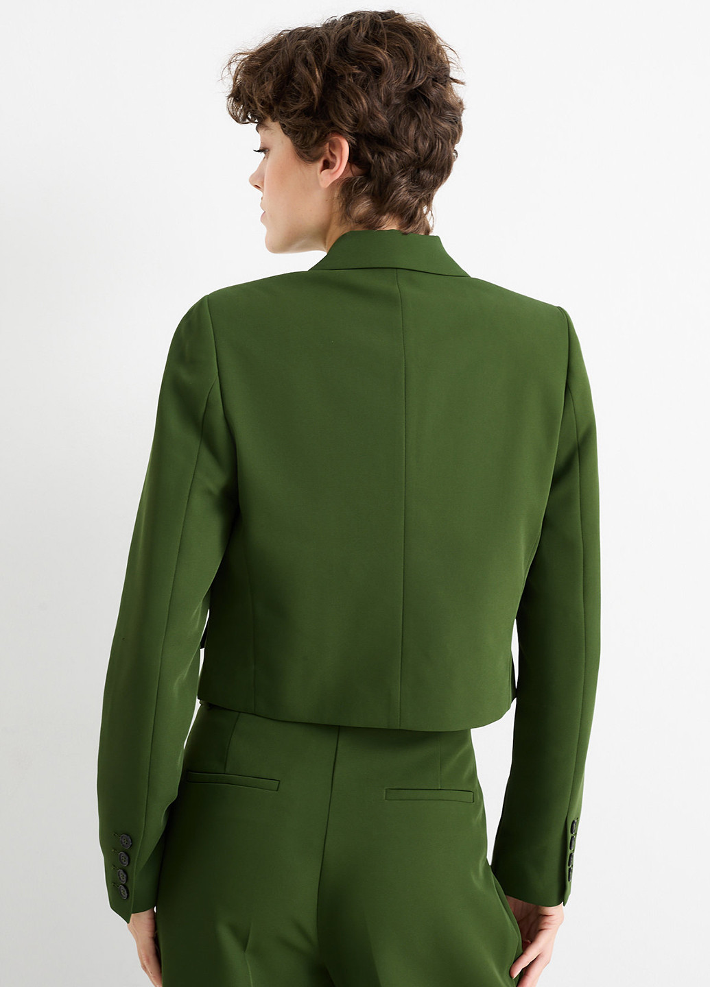 Зеленый женский жакет C&A однотонный - демисезонный