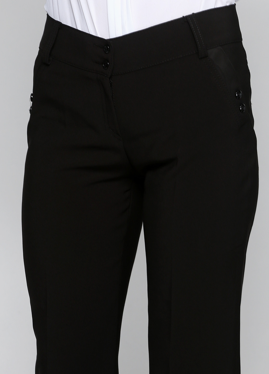 Черные классические демисезонные прямые брюки Ut