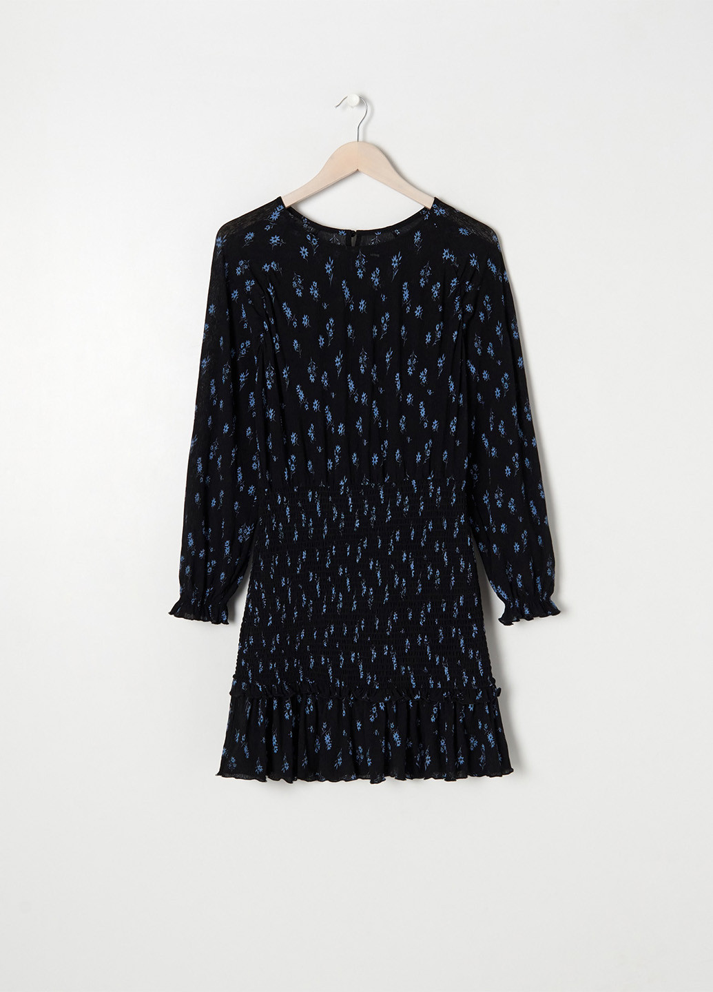 Чорна кежуал сукня кльош Sinsay з квітковим принтом