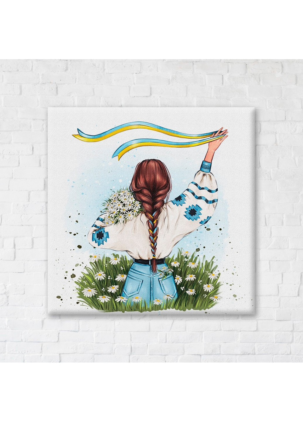 Картина-постер Украина в цветах ©Alla Berezovska 40х40 см Brushme (255373473)