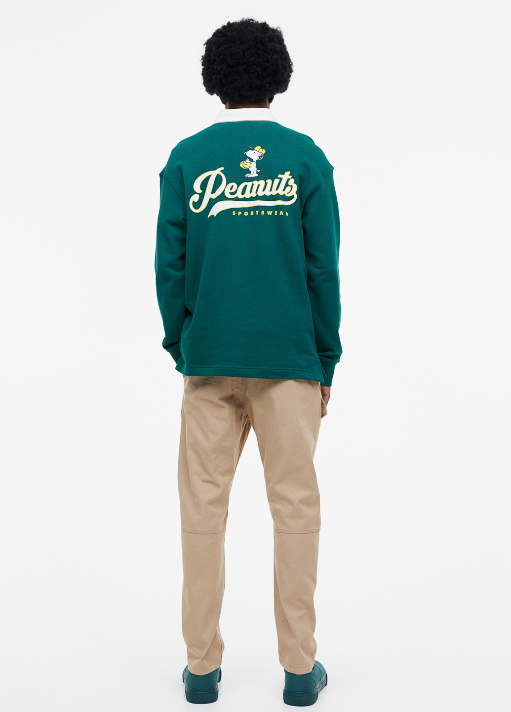 Бежевые кэжуал демисезонные карго брюки H&M