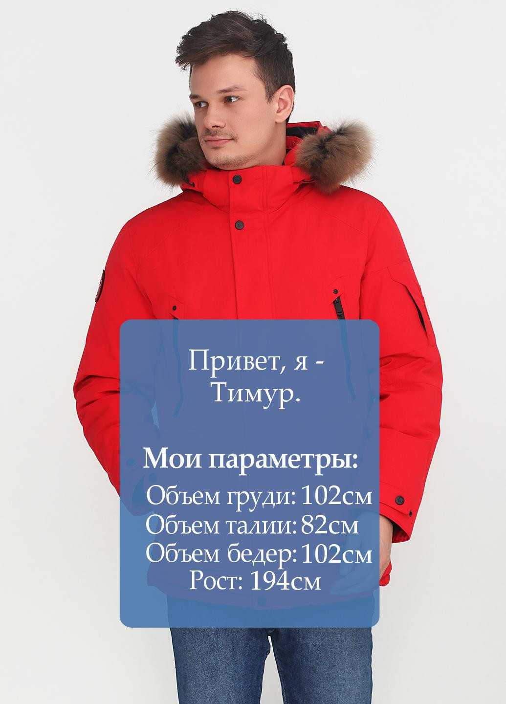 Красная зимняя куртка SparkForce