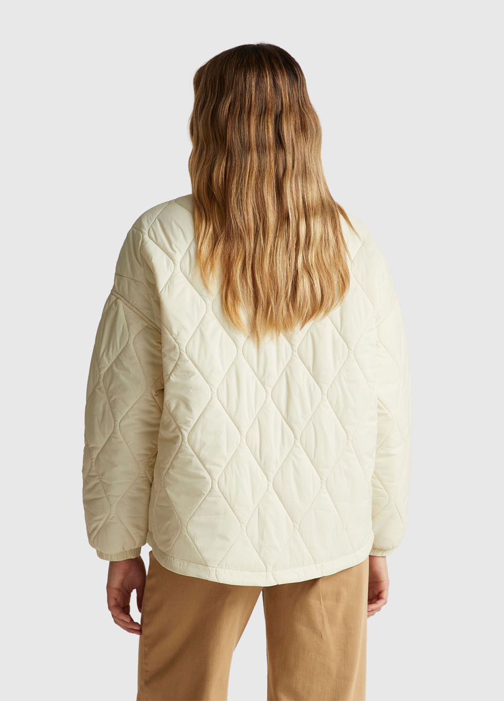 Молочна демісезонна куртка куртка-лайнер United Colors of Benetton