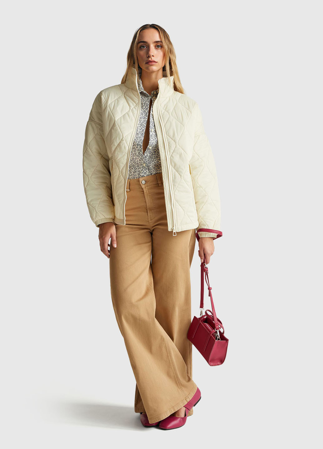 Молочна демісезонна куртка куртка-лайнер United Colors of Benetton