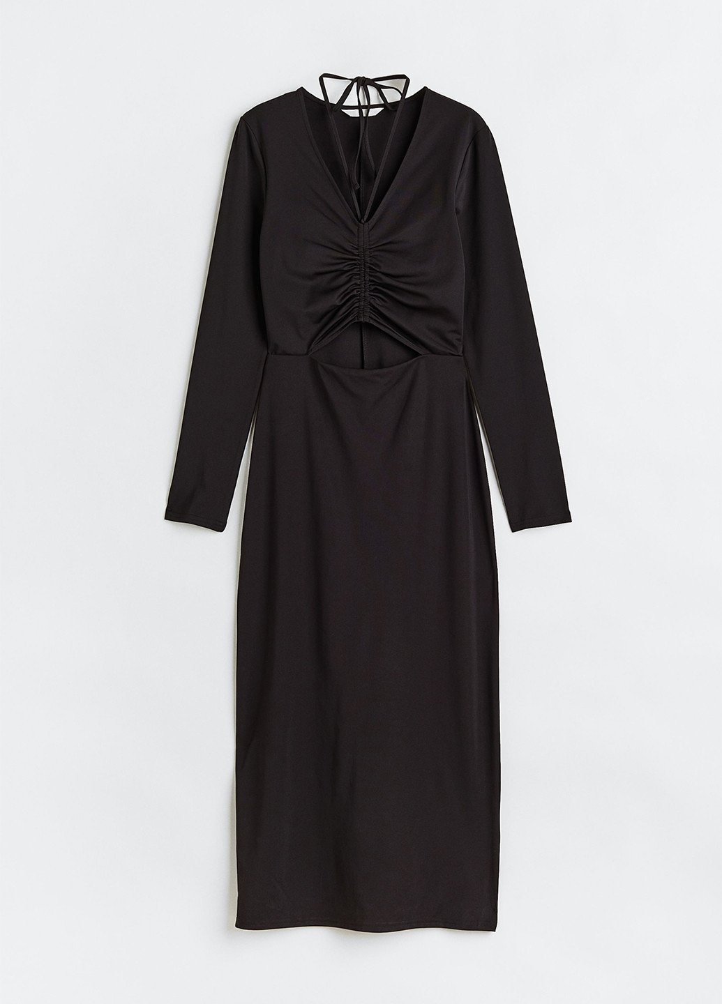 Черное кэжуал платье силуэтная H&M однотонное