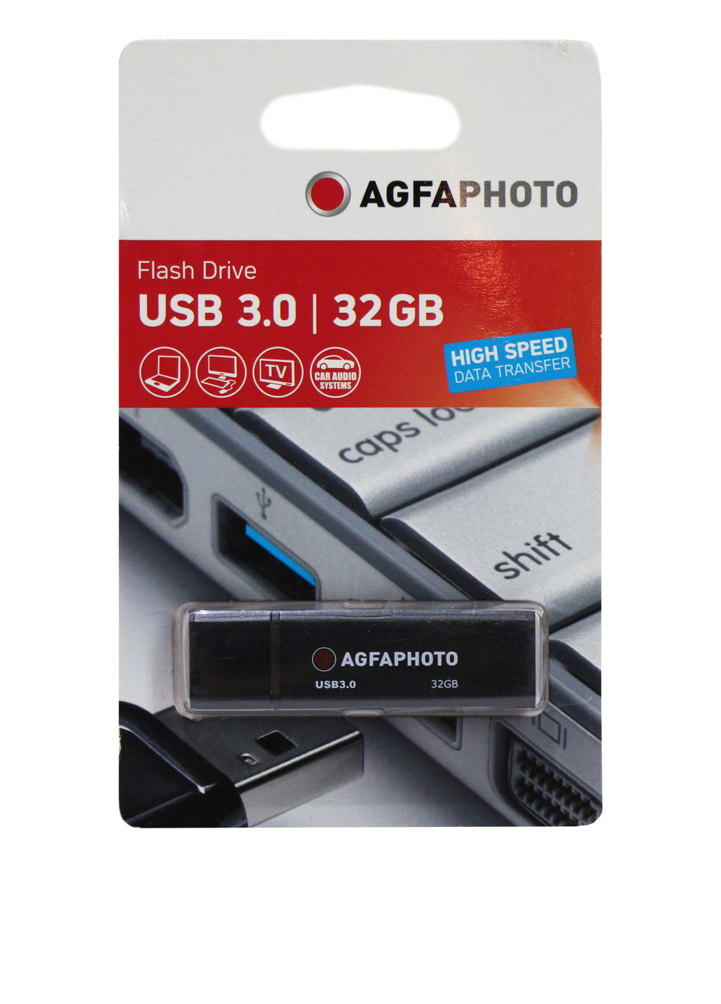 Флешка 32 USB 3.0, 6 х 1,5 см Agfaphoto (201895824)