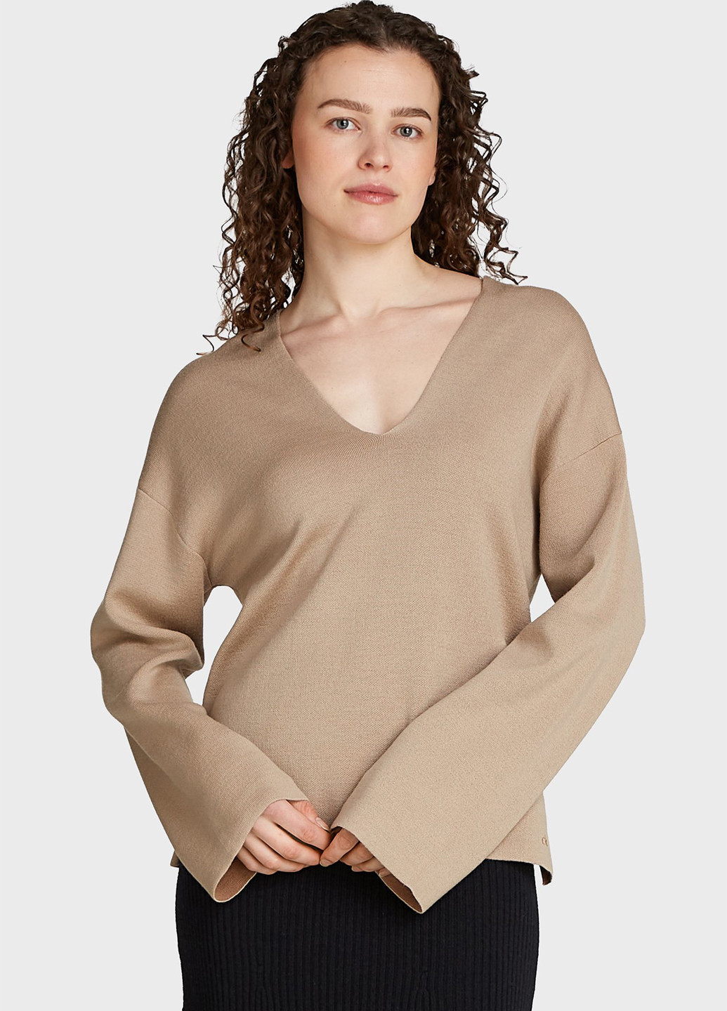 Бежевый зимний пуловер пуловер Calvin Klein