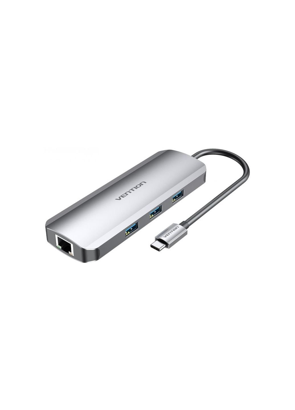 Концентратор USB3.1 Type-C --> HDMI/USB 3.0x3/RJ45/SD/TF/TRRS 3.5mm/PD 10 (TOLHB) Vention (250125423)