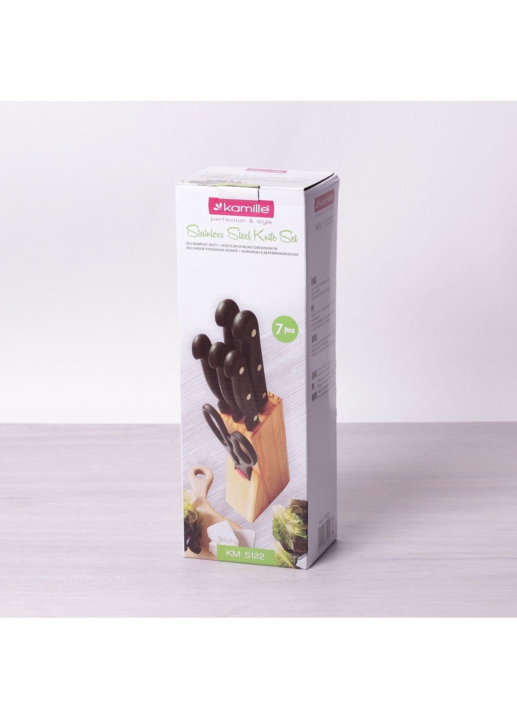 Набір кухонних ножів KM-5122 7 предметів Kamille комбінований,