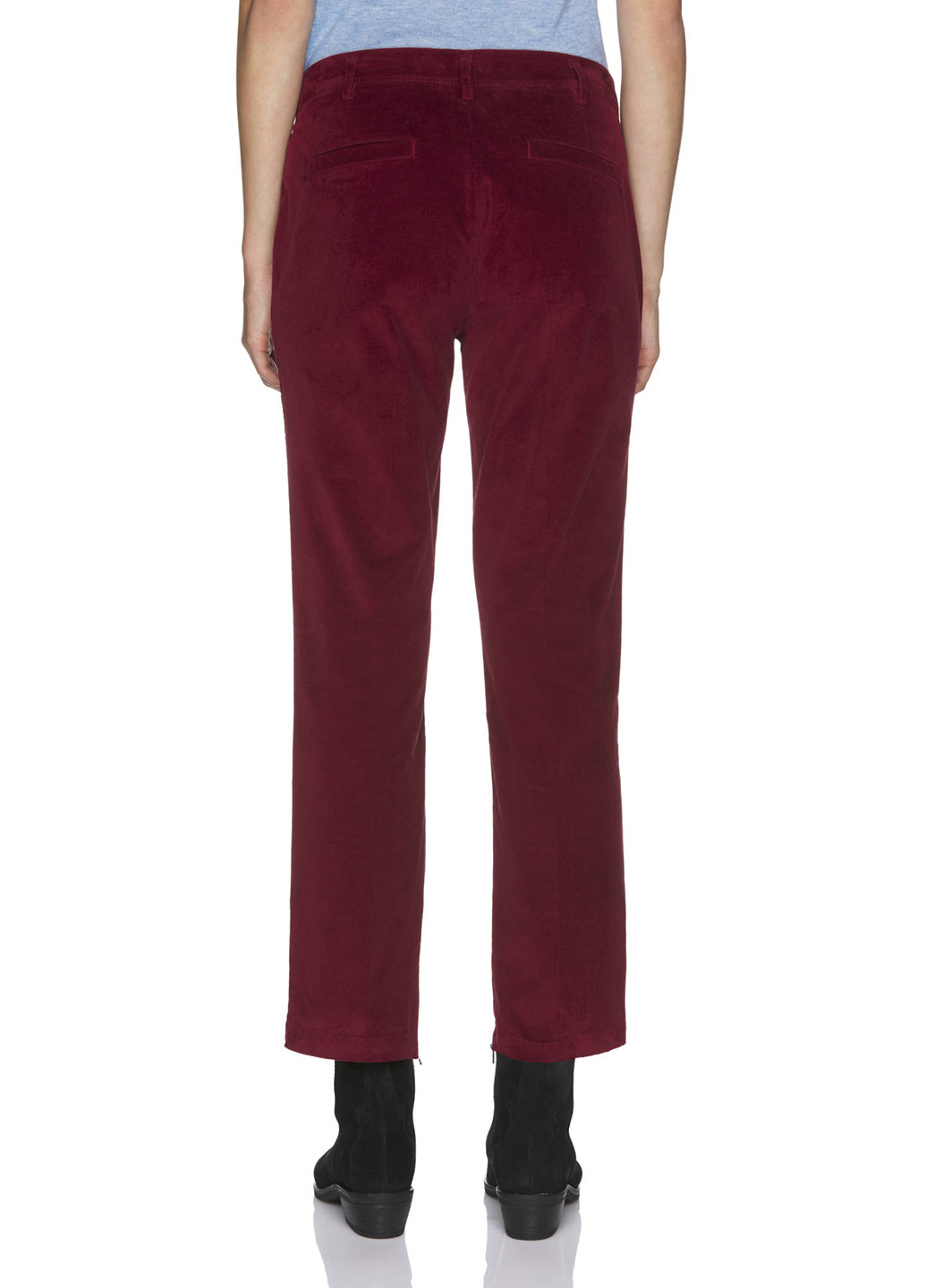 Бордовые кэжуал демисезонные прямые брюки United Colors of Benetton