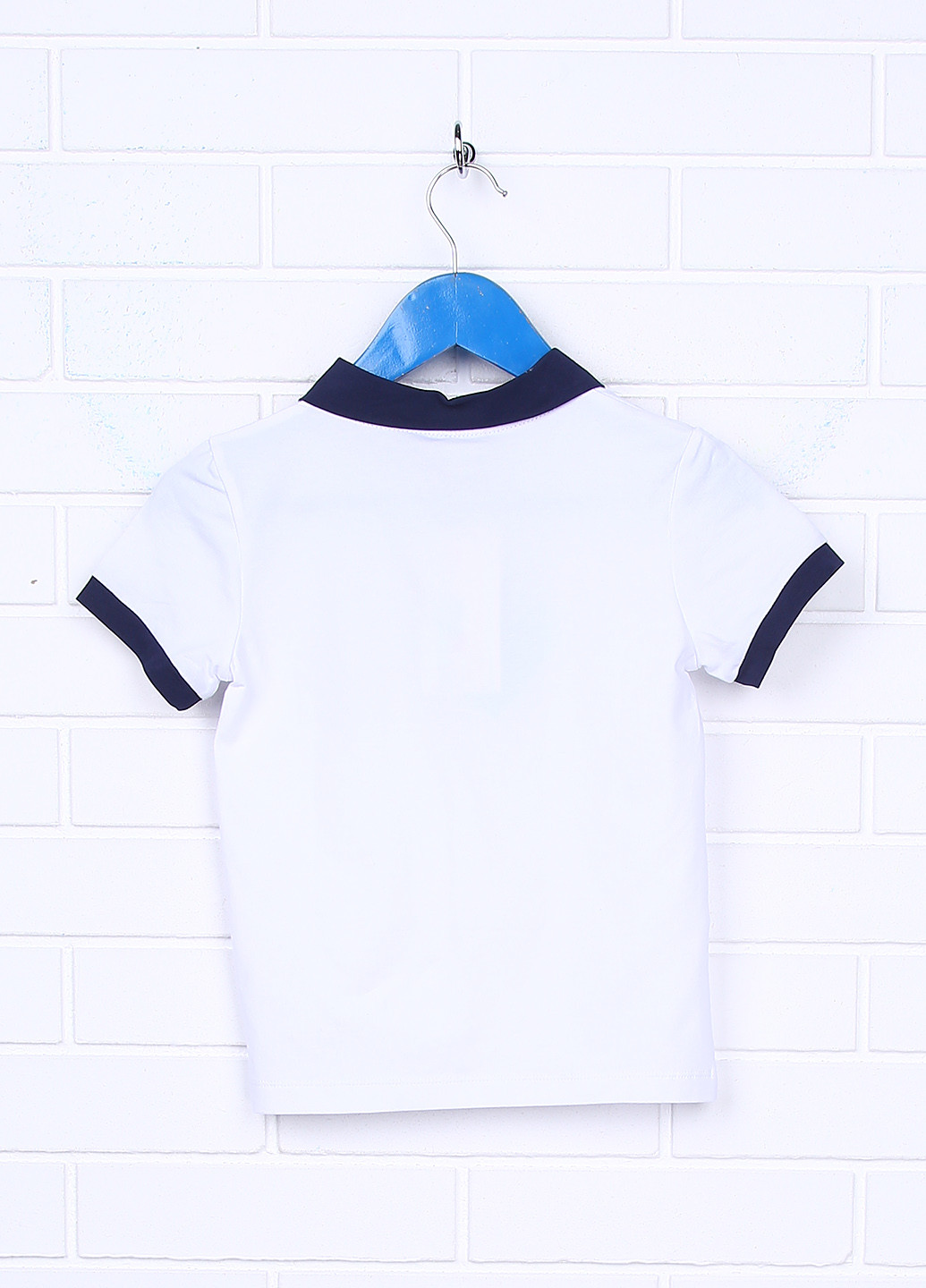 Белая детская футболка-поло для мальчика Vidoli однотонная