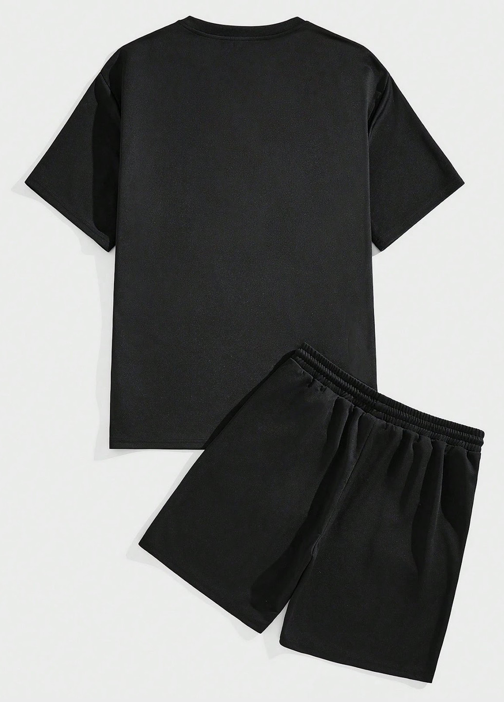 Чорний демісезонний комплект (футболка, шорти) SHEIN