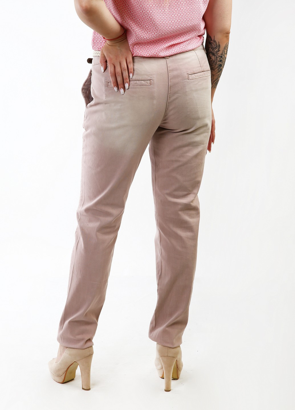Светло-розовые кэжуал демисезонные брюки S.Oliver