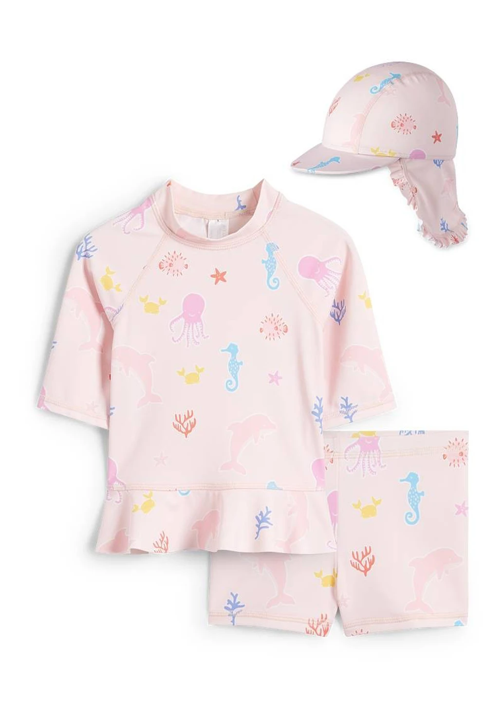 Купальний костюм (кепка, лонгслів, шорти) C&A (329297168)