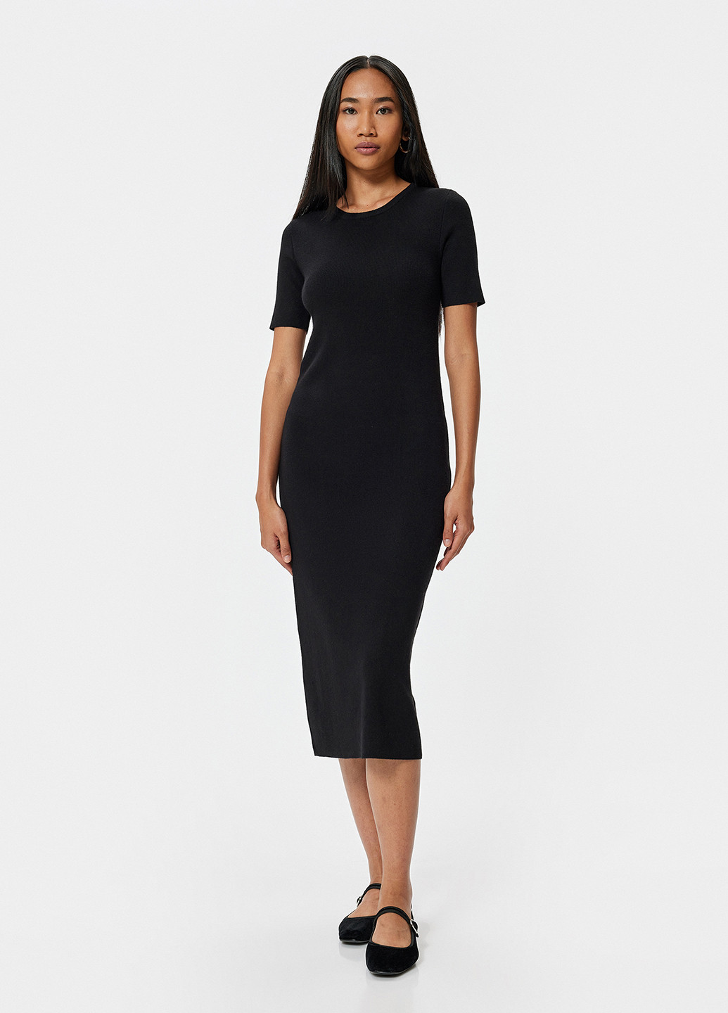 Черное кэжуал платье KOTON однотонное