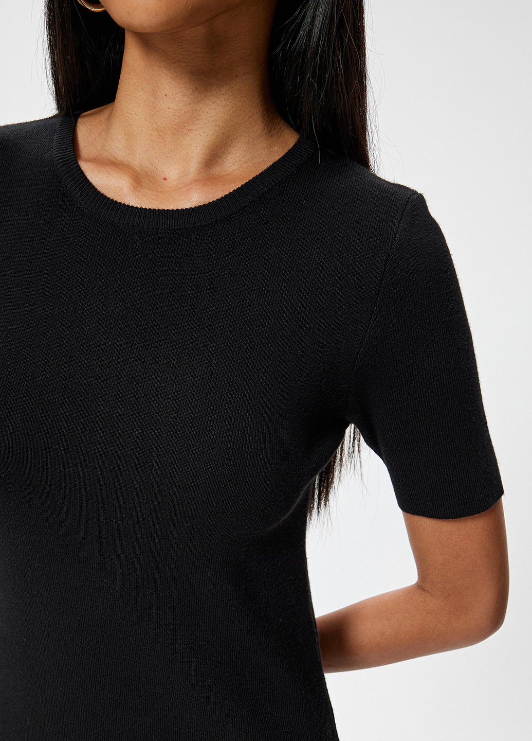 Черное кэжуал платье KOTON однотонное