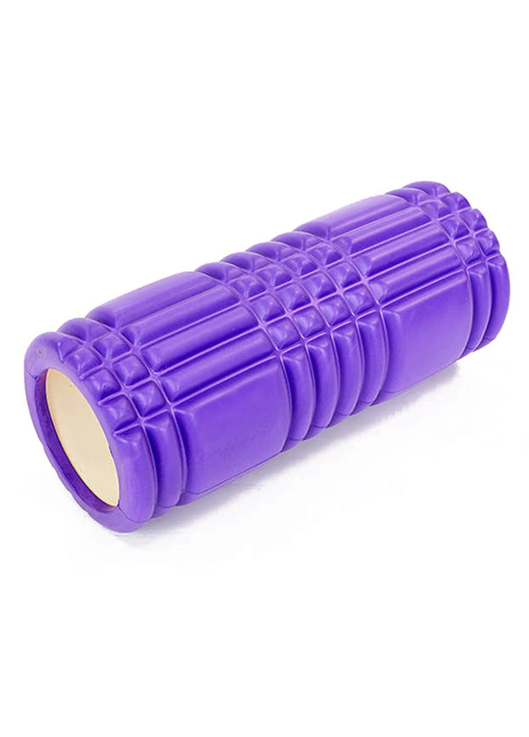 Валик масажний Grid Roller v1.0 33 см фіолетовий для тригерних точок (trigger point) EasyFit (237657479)