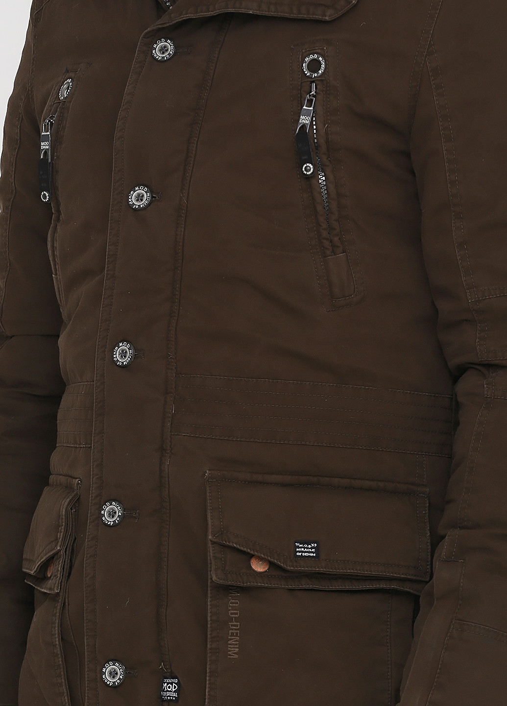 Темно-коричневая демисезонная куртка M.O.D.