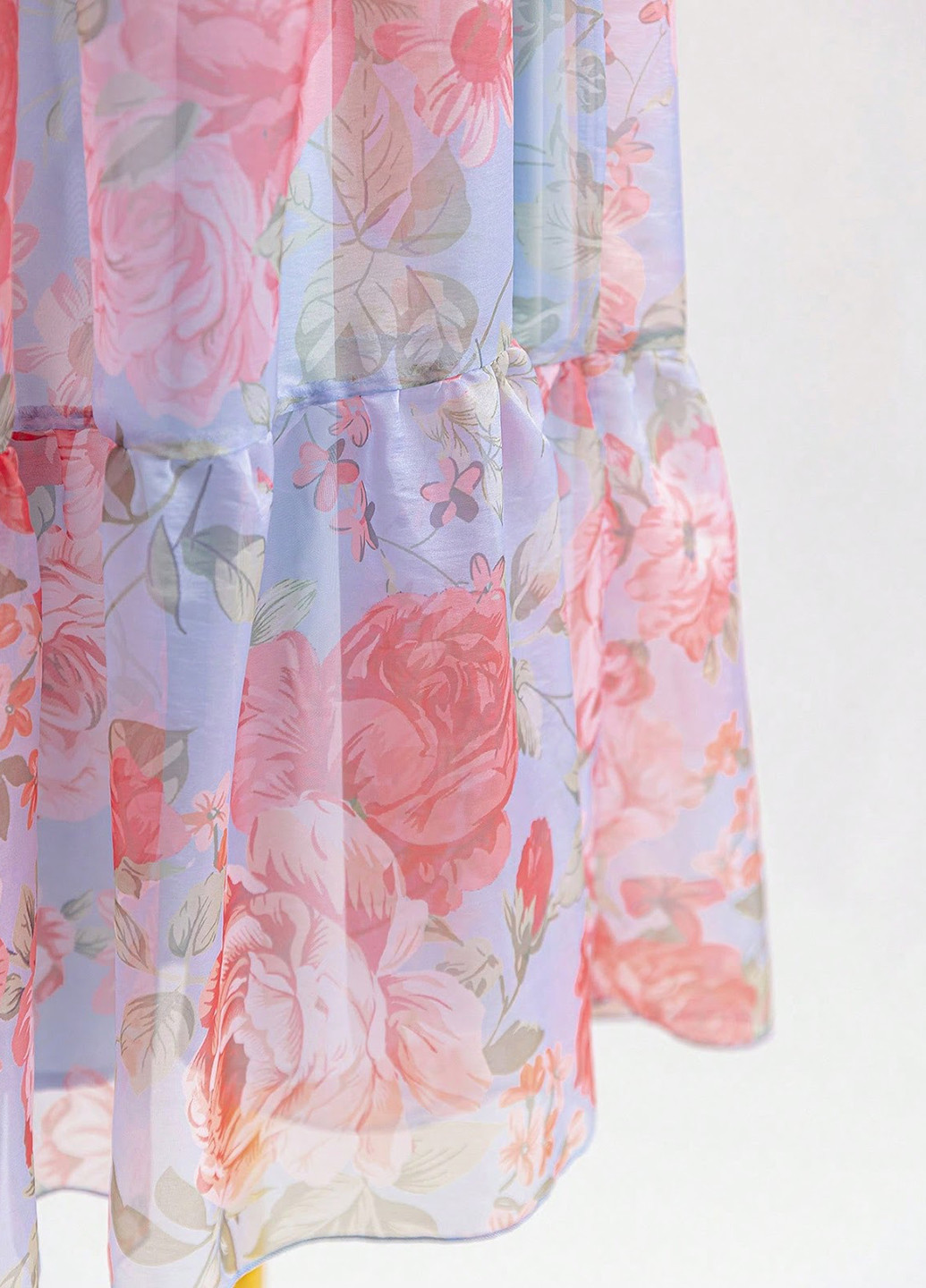 Блакитна кежуал сукня в стилі армпір, з відкритими плечима, з відкритою спиною SHEIN троянди